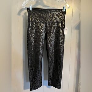 Old Navy Powersoft Black shimmer leggings NWT